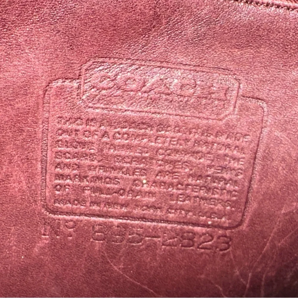 Vintage 1970s-80s Coach Crossbody in Oxblood-Raw Suede Lining - Picture 6 of 10